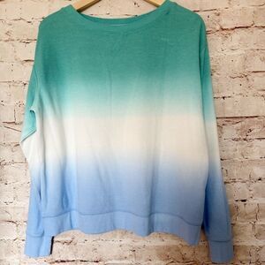 Splendid ombre thermal knit top